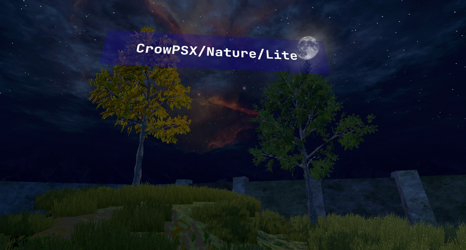 CrowPSX Nature materials in the Unity editor